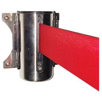 Afspærringsstolpe Bælte Dispenser Til Vægmontering , Rød