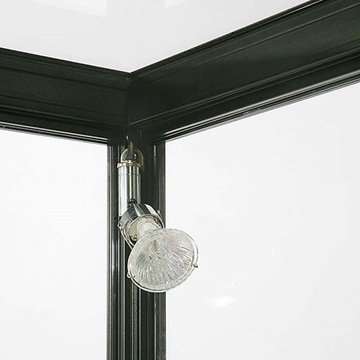 Vitrine glasskab - Showcase Counter Solo glasmontre med LED lys og lås – sort
