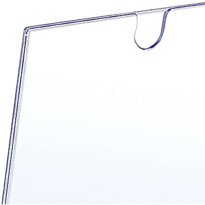 L-Menukortholder A4 vertikal m/holder til M65 brochurer | Displaylager.dk