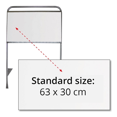 Logoplade 63 x 30 cm uden tryk til Estate Sign Standard