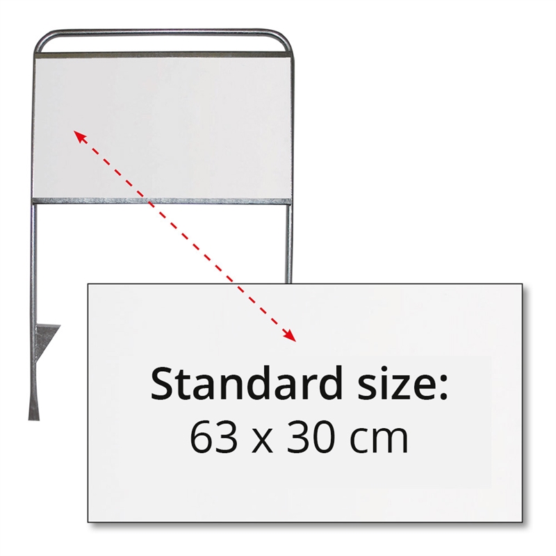 Logoplade 63 x 30 cm uden tryk til Estate Sign Standard