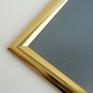 Alu snapramme, blank guld, 25 mm profil, A1