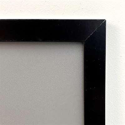 Alu snap frame, sort, flad 20 mm profil