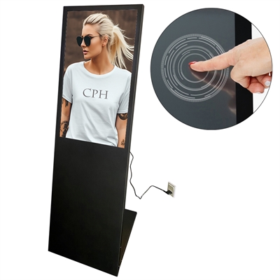 PlanaVision Digitalt Skilt Stander med 24" Touch Display, Sort