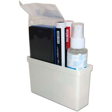 White Board Starter Kit   (indeholder Holder, rød/sort white board marker, cleaner svamp og spray)  