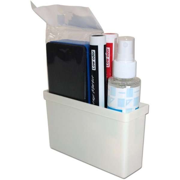 Billede af White Board Starter Kit (indeholder Holder, rød/sort white board marker, cleaner svamp og spray)