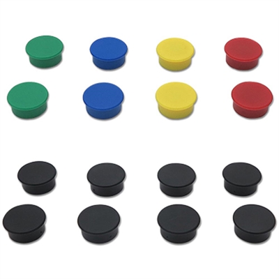 Magneter til whiteboards og ståltavler, 8 stk. i forskellige farver