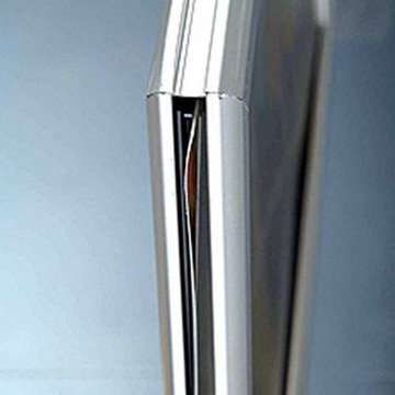 Slide-in ramme dobbeltsidet vertikal - 25 mm - sølv