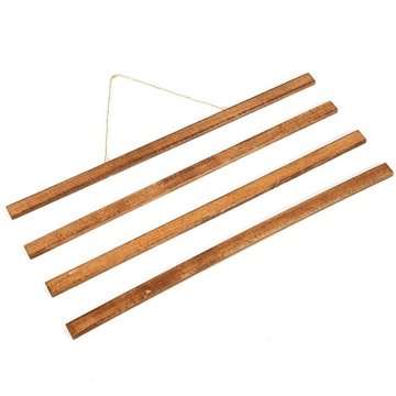 Wood Poster Hanger i mørk bøg. plakatliste i træ, magnetisk - 40cm sæt