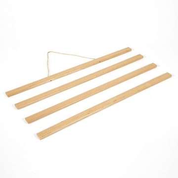 Wood Poster Hanger i lys bøg. plakatliste i træ, magnetisk - 50cm sæt