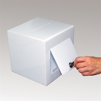 Tip Box, firkantet, hvid