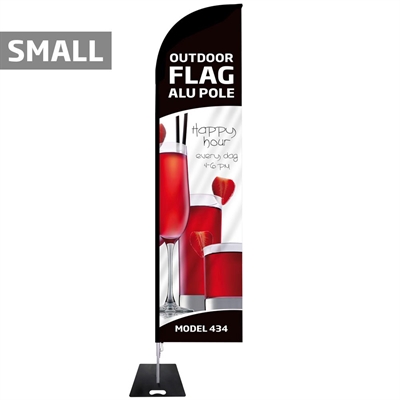 Beachflag, Outdoor Bow Flag, alustang, Small (uden fod og flag)