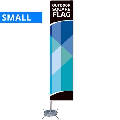 Beachflag, Outdoor Square Flag, Small, inkl. stang, flag og Cross-fod