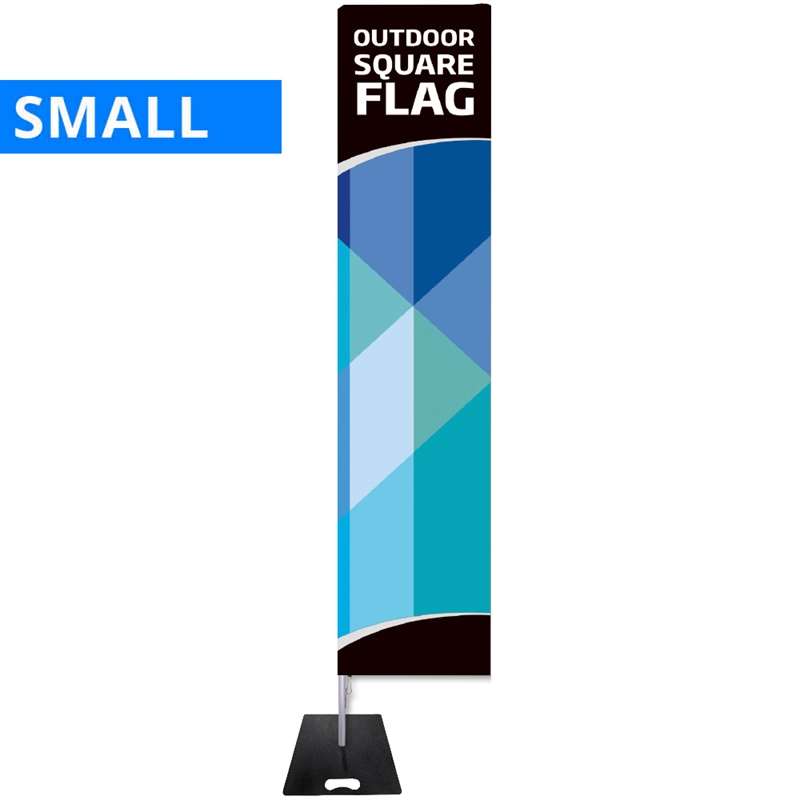 Se Beachflag, Outdoor Square Flag, Small, inkl. stang, flag og sort Flag-fod hos Displaylager.dk