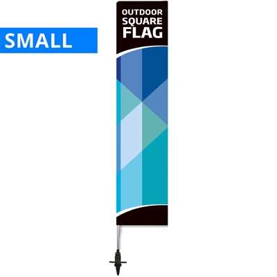 Beachflag, Outdoor Square Flag, Small, inkl. stang, flag og Screw-fod
