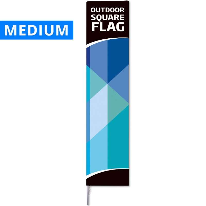 Se Beachflag, Outdoor Square Flag, Medium, inkl. stang og flag hos Displaylager.dk