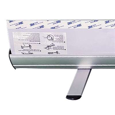 Business Roll-up, enkeltsidet, alu/sølv, 85 cm, inkl. taske og bannerprint