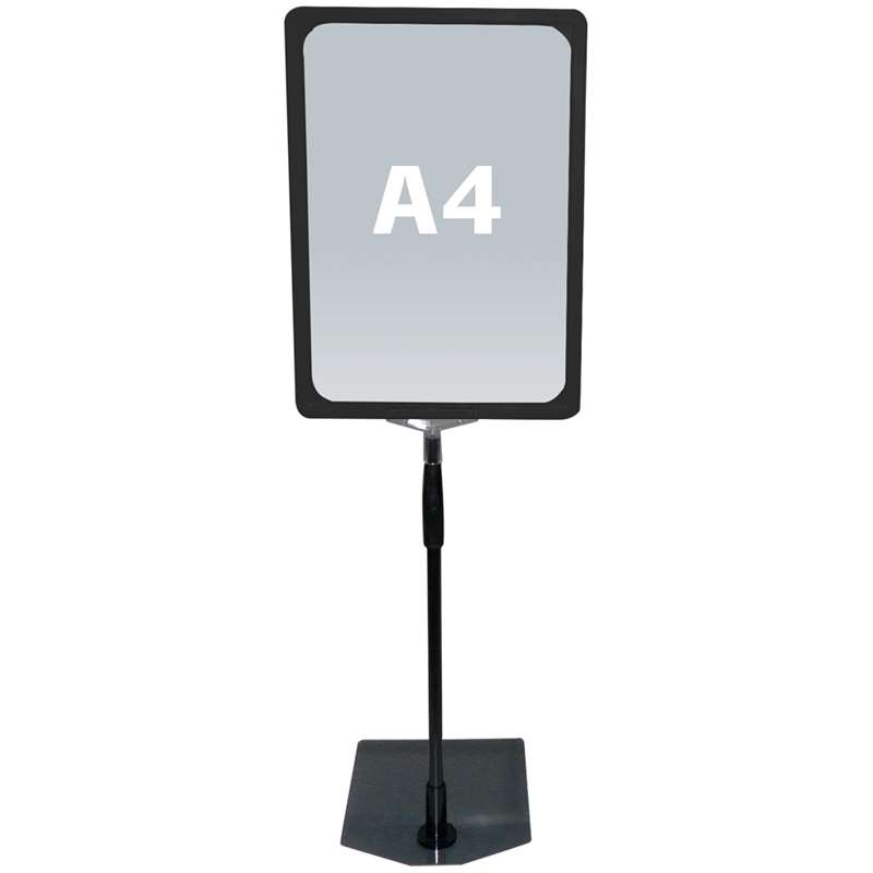 Se Flex Stander med sort plastramme, A4 hos Displaylager.dk