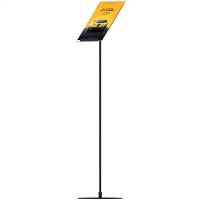 Design Stand, gulv skilt med 50 grader vinklet holder, vertikal A4 akrylholder