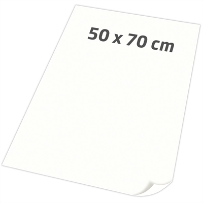Hvidt plakatpapir, 100 g, 50 x 70 cm