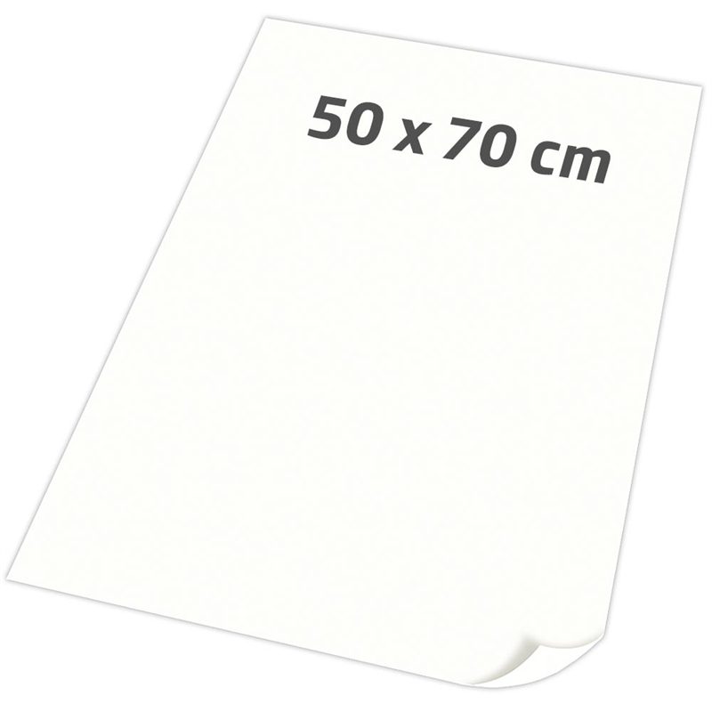 Billede af Hvidt plakatpapir, 100 g, 50 x 70 cm