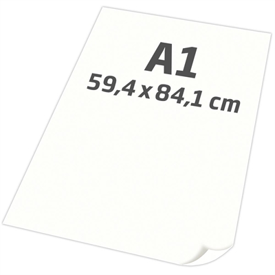 Hvidt plakatpapir, 100 g, A1