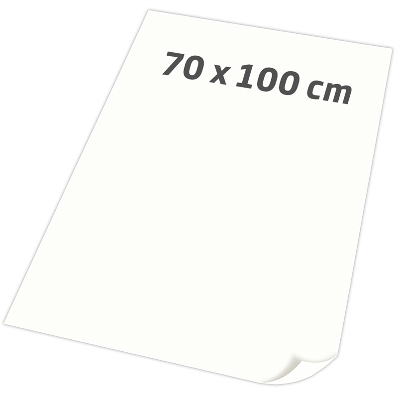Se Hvidt plakatpapir, 100 g, 70 x 100 cm hos Displaylager.dk