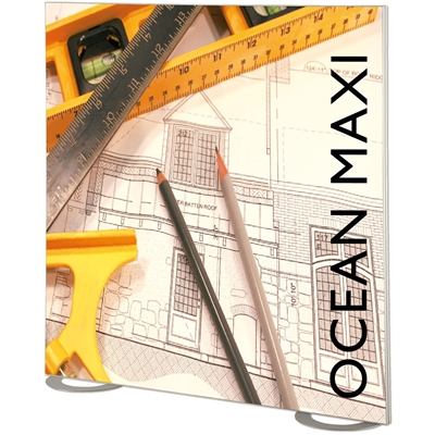 Maxiframe Ocean, dobbeltsidet bannerramme, 50 mm dyb