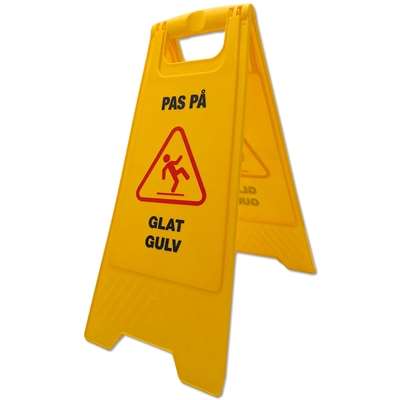 Caution Board  - med print "Pas på - Glat gulv"