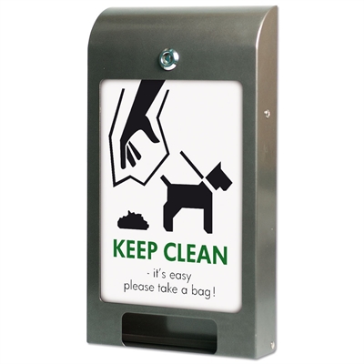 Dispenser til hundeposer, grå, til A4 info