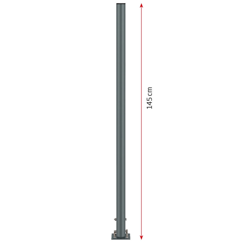 Se Pole Stand, 145 cm, mørkegrå, til dispensere hos Displaylager.dk