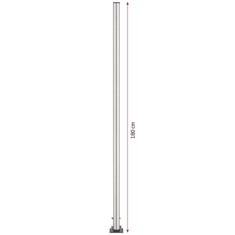 Se Pole Stand, 180 cm, rustfri stål, til dispensere hos Displaylager.dk
