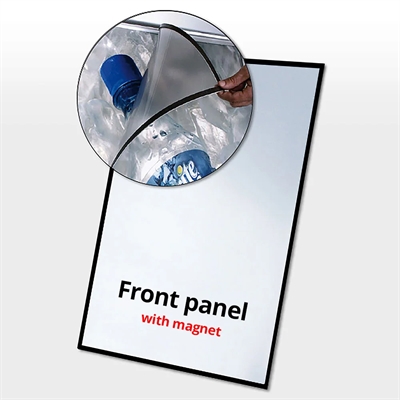 APET frontplade med magnet A1 (sort)