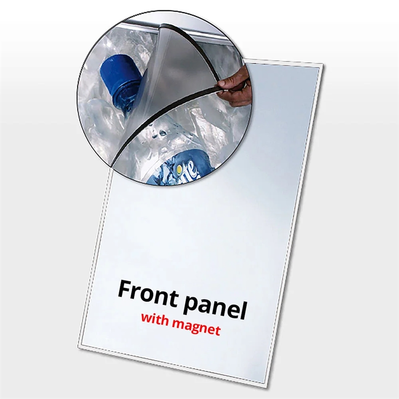 APET frontplade med magnet A1 med hvid trykt kant
