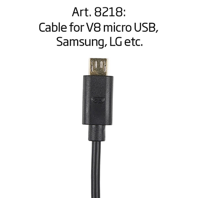 Kabel type V8 micro USB til Samsung, LG, etc.  