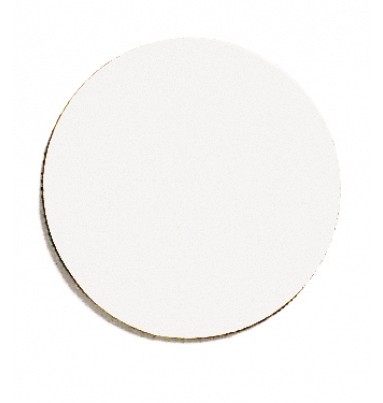 Rund magnet, hvid, Ø 1 cm (50 stk pr. ark)
