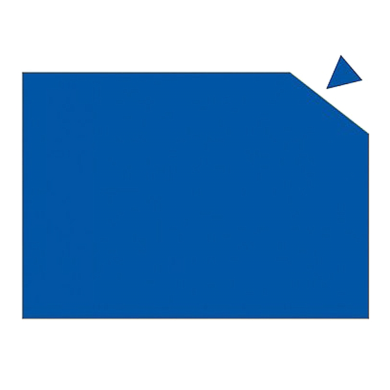 Magnetark med 180 stk. blå trekant-magneter, 1 x 1 x 1 cm