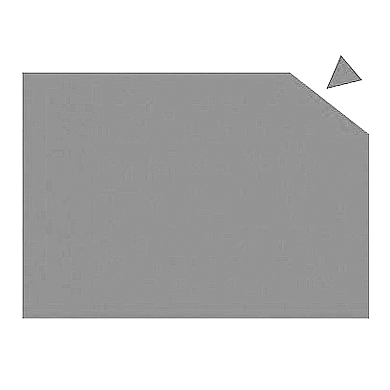 Magnetark med 180 stk. grå trekant-magneter, 1 x 1 x 1 cm