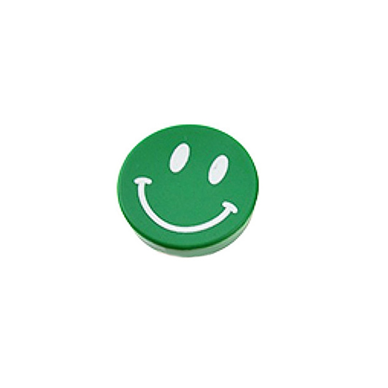Smiley magnet, grøn, glad smiley