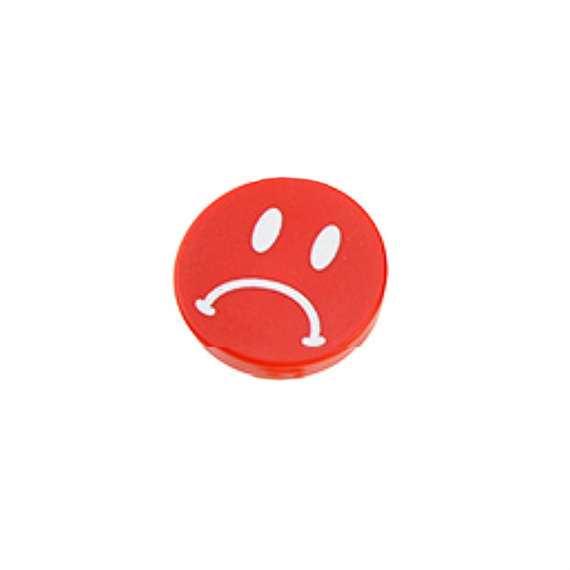 Smiley magnet, rød, sur smiley