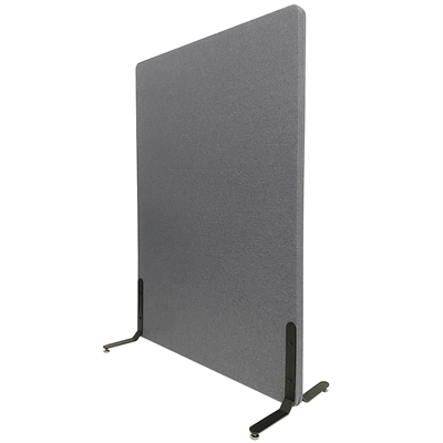 ZONE Hush Wall Akustikvæg Rumdeler Mørkegrå stof 136x100 cm med sorte fødder