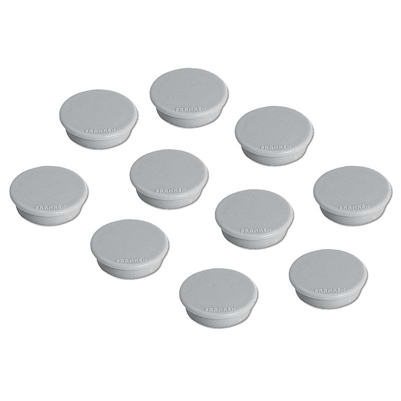 Billede af Magneter til tavler, 32 mm, 10 stk. grå