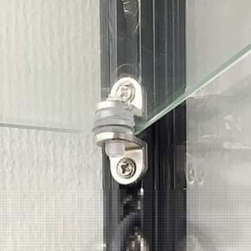 Vitrine glasskab - Showcase Tower Solo glasmontre med underskab, LED lys og lås - sort